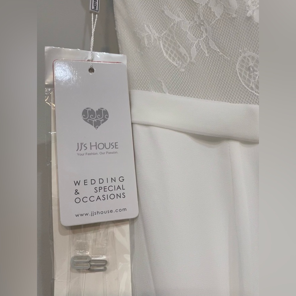 NWT - Trumpet/Mermaid Court Train Chiffon Lace Wedding Dress With Beading - US4 - Picture 10 of 11